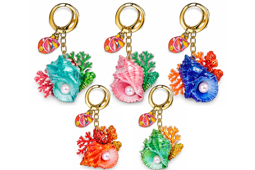 PORTACHIAVE PLASTICA CONCHIGLIE 6 COL ASS