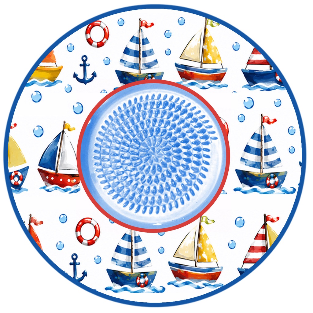 PIATTINO DECORO CERAMICA BARCHE