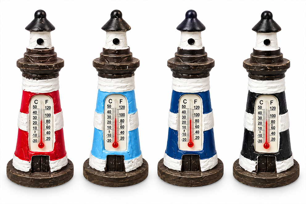 FARO RESINA 4 MOD ASS C/TERMOMETRO 9.2*3 CM